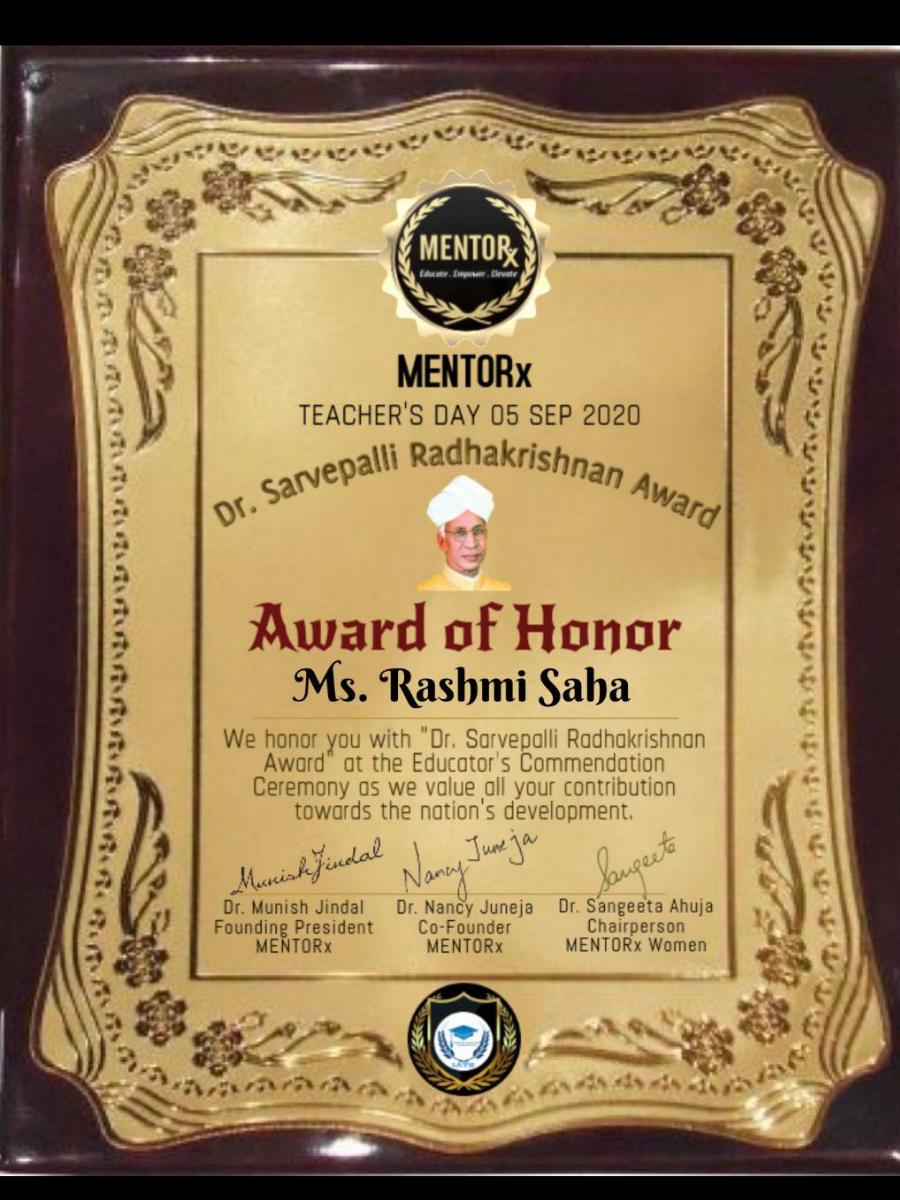 Dr. Sarvapelli Radhakrishnan Award 2020